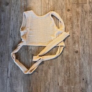 Cream Knit Crop Top